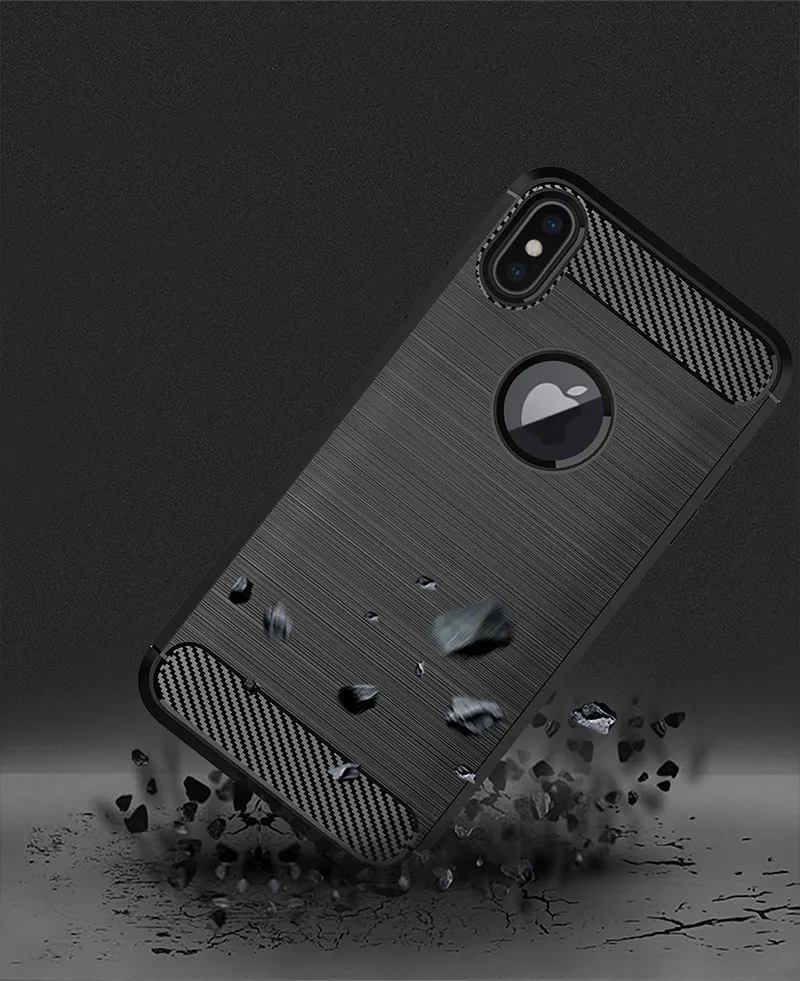 Мобильный телефон чехлы для iphone XS защитный чехол XSMAX матовый углеродного волокна