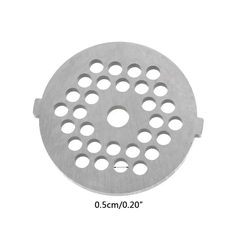 5mm 3 мм/5 мм/7 мм/секторный/большой 3 отверстия шлифовальная плита для мяса сетчатый нож Мясорубка части из нержавеющей стали отверстие для мяса пластина 1 шт. горячая распродажа - Цвет: 5mm