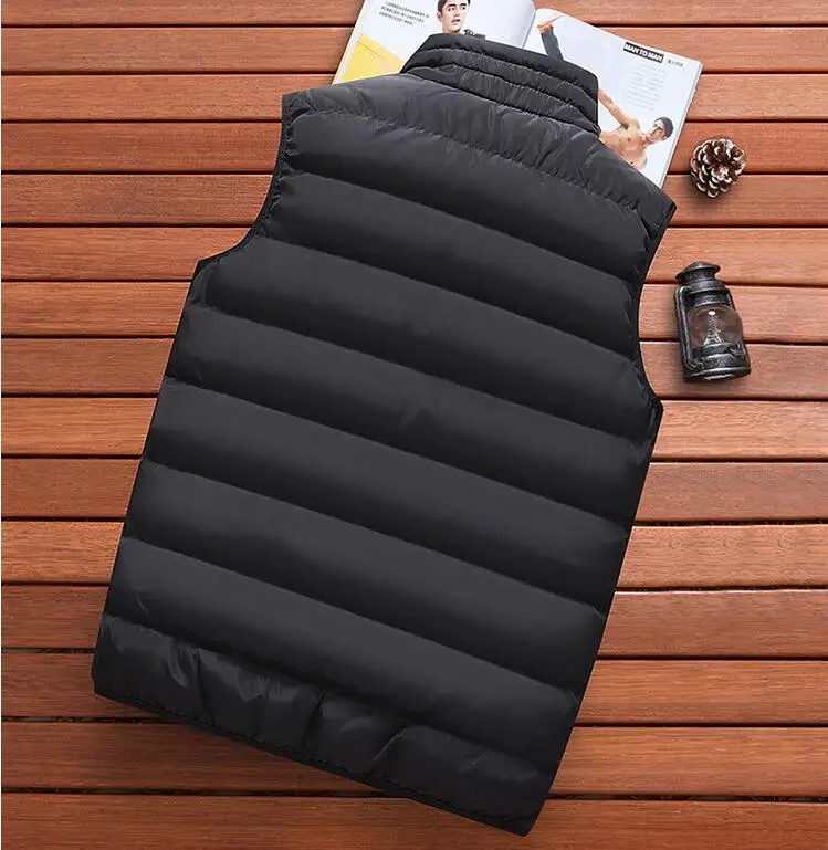 

Rlyaeiz Plus Size 5XL Mens Sleeveless Jacket Vest 2018 New Autumn Winter Fashion Casual Slim Coats Men's Vests Male Waistcoat