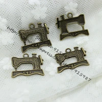sweet bell free shipping 80pcs antique bronze tone sewing machine charm pendants 1720mm d0459