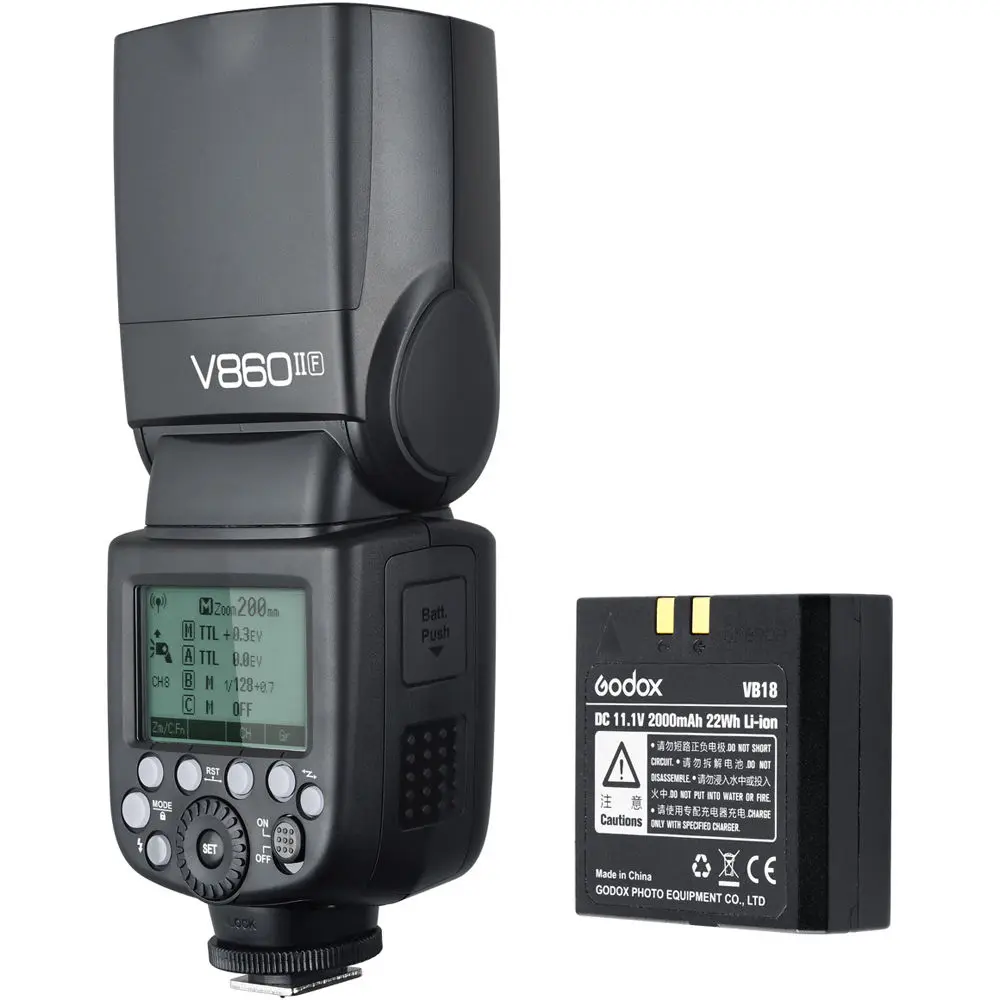 Вспышка Godox V860IIC V860IIN V860IIS V860IIO V860IIF для камеры GN60 2 4G HSS TTL Speedlite Canon Nikon Sony Olympus