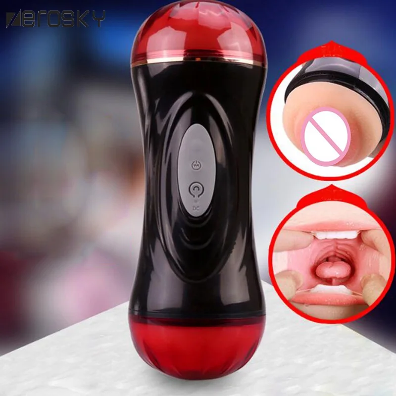 Zerosky Мужской мастурбатор реалистичный рот оральный секс игрушки Вагина