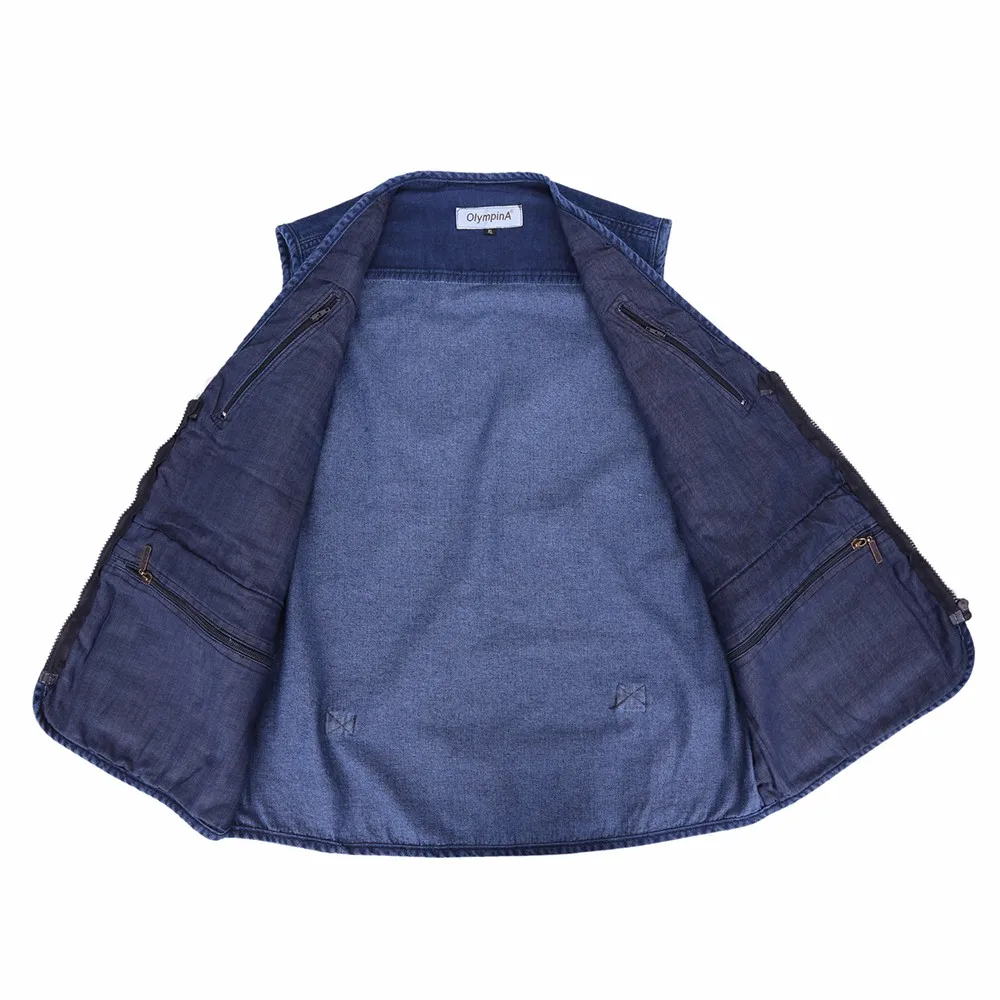 Новинка 2019 модный джинсовый жилет мужская модель 5XL хлопковые куртки без рукавов