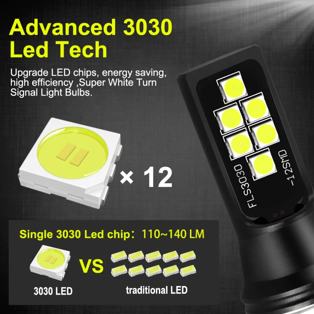 Светодиодсветодиодный автомобильные лампы S & D BA15S 1156 P21W 12 SMD 3030 чипы для сигнала
