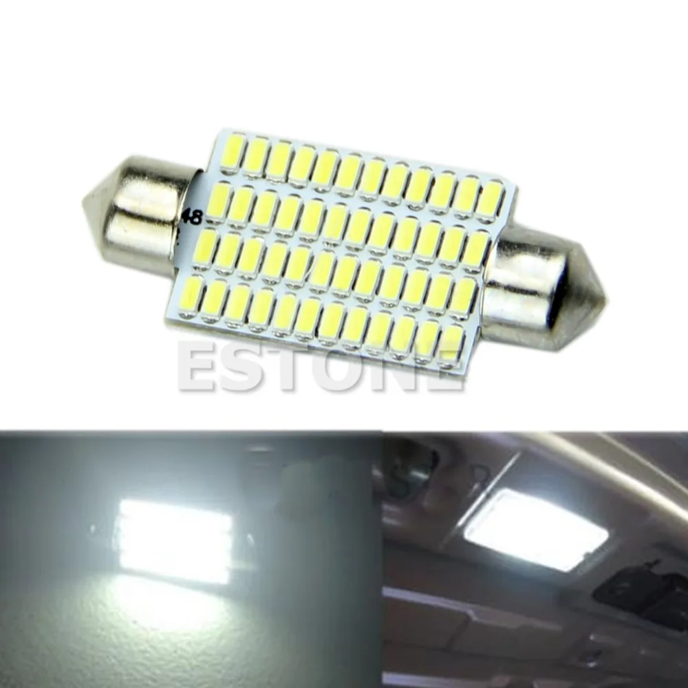 A31 1 шт. 42 мм 3014 48 SMD СВЕТОДИОДНЫЙ Автомобильный Гирлянда для салона белый