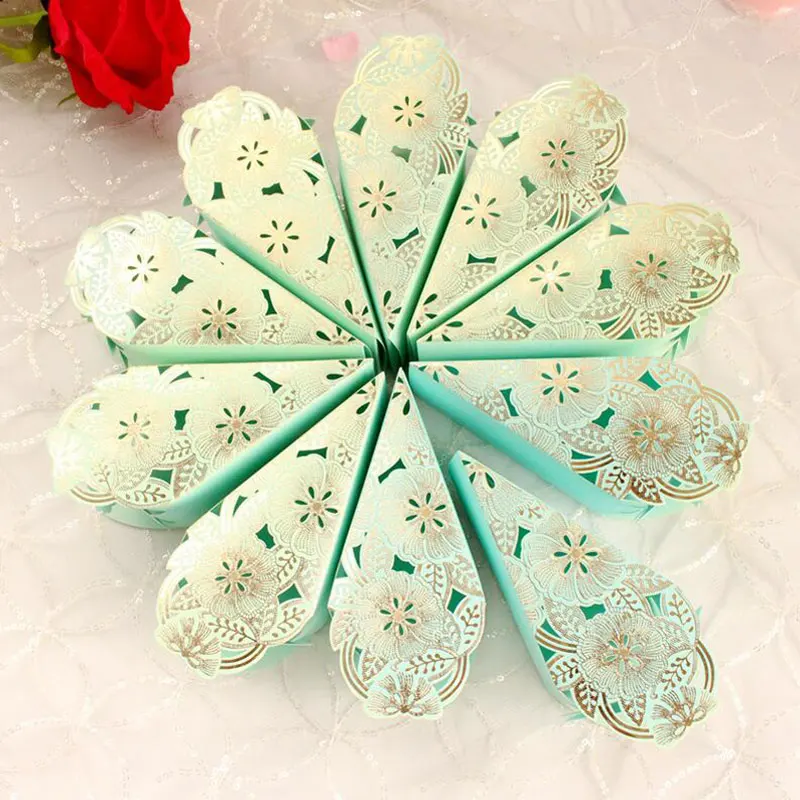 Синий лазерный торт европейском стиле коробки свадебные конфет Творческий брак