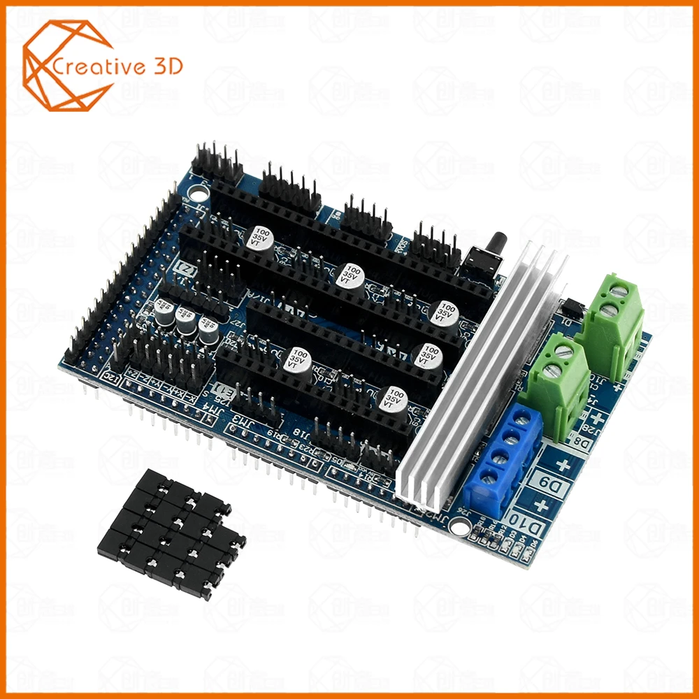 Ramps 1,6 панель управления расширения с радиатором модернизированная Ramps 1,4/1,5 Для arduino 3d принтер доска