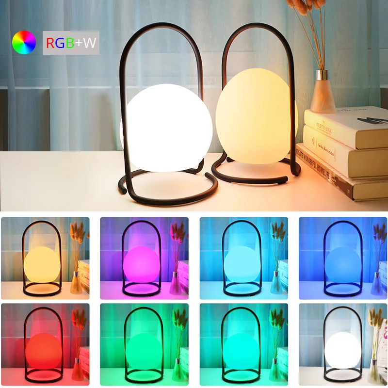Ручной ночник в форме шара/яйца/цилиндра/кубика светодиодный RGB домашний