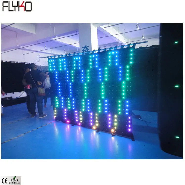 Светодиодная занавеска Flyko P80mm 2x2 5 m светодиодная видео ткань бесшовная молния