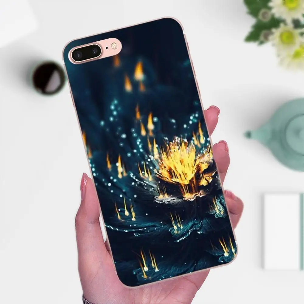 Красочные фрактальные арт 2018 для Apple iPhone 4 4S 5 5C 5S SE 6 6S 7 8 Plus X XS Max XR мягкие лучшие
