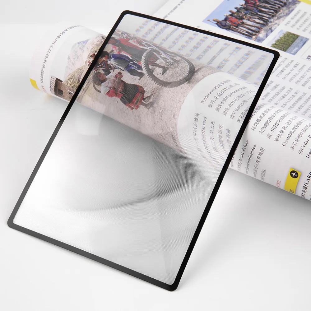 

180x120mm A5 Flat PVC Magnifier Sheet X3 Book Page Magnification Magnifying Reading Glass Lens