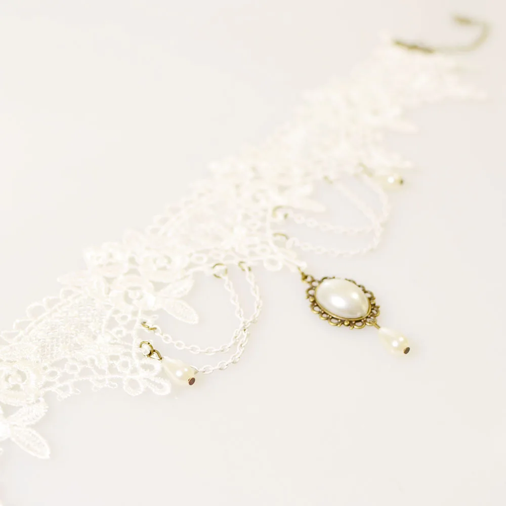 Новые модные ювелирные изделия цветочное кружево искусственное ожерелье