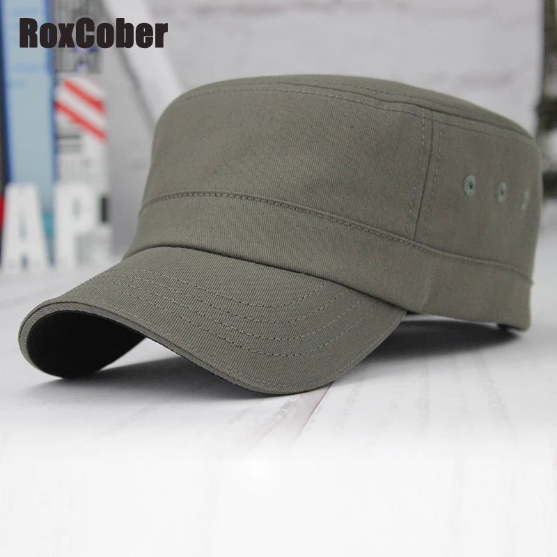 Мужская Уличная хлопковая шляпа от солнца RoxCober однотонная плоская кепка берет
