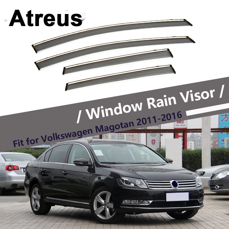 

Atreus For Volkswagen VW Magotan 2011 2012 2013 2014 2015 2016 Car Door Smoke Window Sun Rain Visor Wind Deflectors Guard Cover