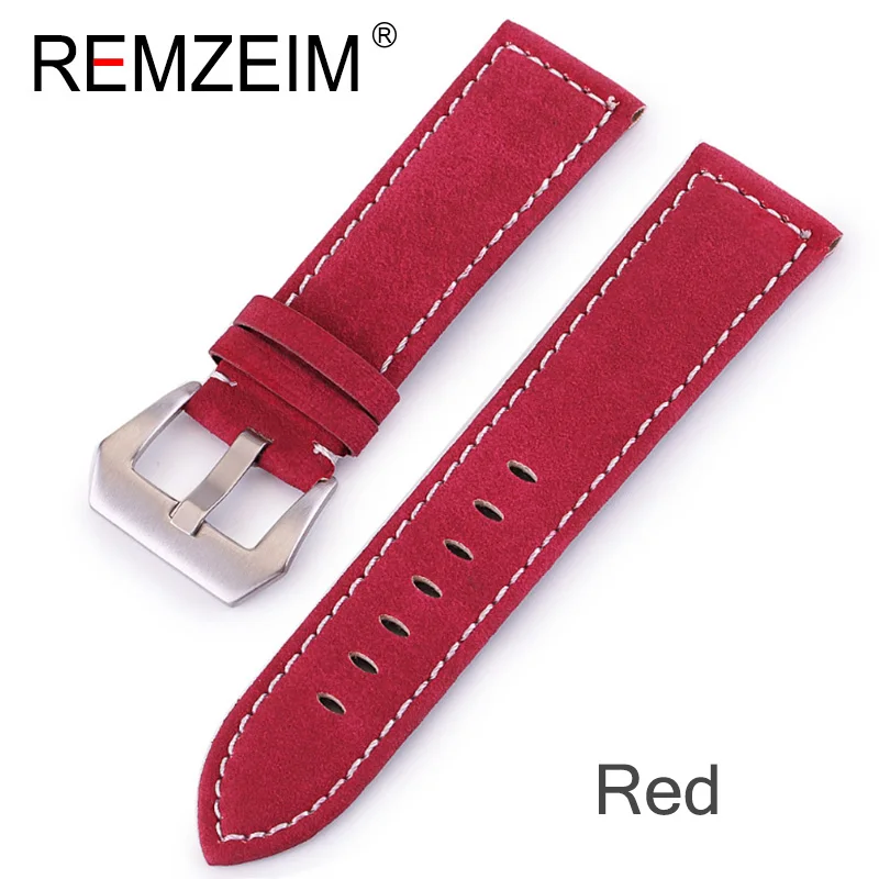 REMZEIM ремешок для часов Черный Коричневый Ремешки для наручных часов из натуральной кожи ремешок для часов 18 мм 20 мм 22 мм 24 мм аксессуары для часов