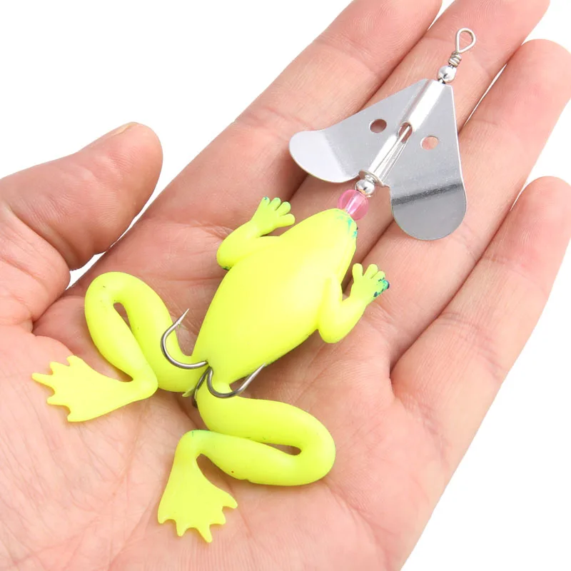 Мягкая рыболовная приманка Ray frog искусственная с тройным крючком и