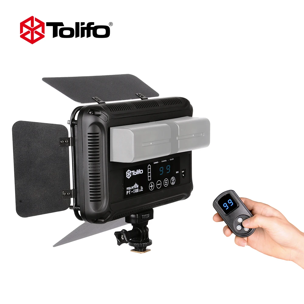 Tolifo Pt 504S 30w Led видео свет для DSLR камер со светодиодным дисплеем 2 4G беспроводной