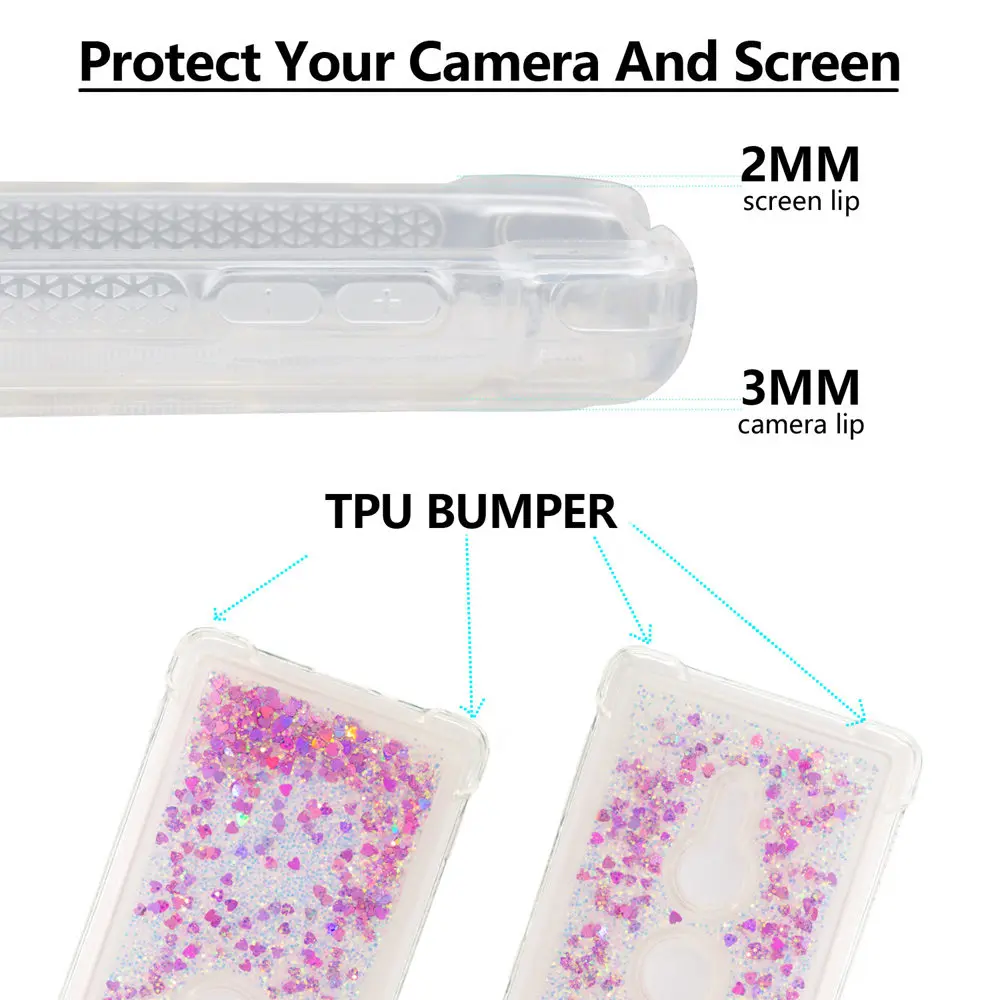 Glitter Stars Phone Case for Sony Xperia XZ2 XZ 2 H8216 H8276 H8266 H8296 Dynamic Liquid Quicksand Soft TPU Back Cover Coque Bag |