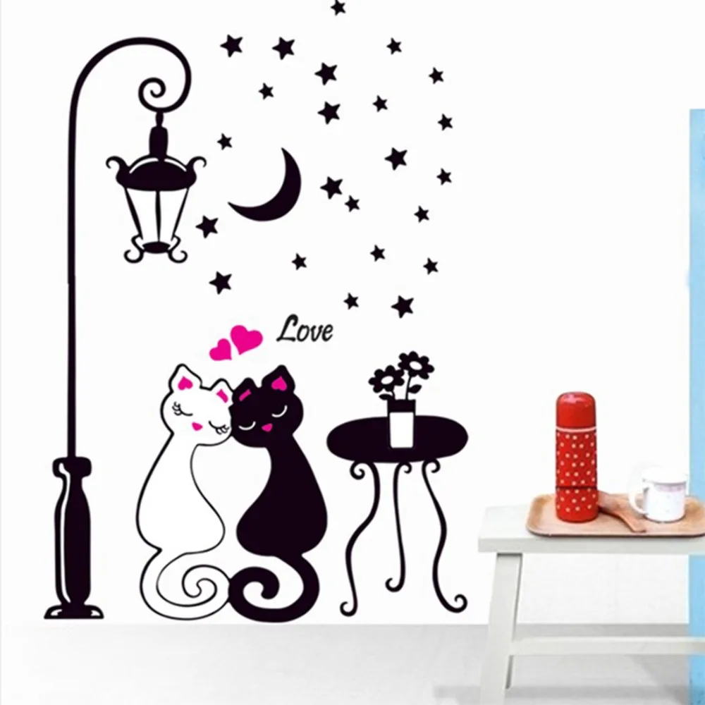 Новое поступление креативные съемные настенные Стикеры с изображением кота