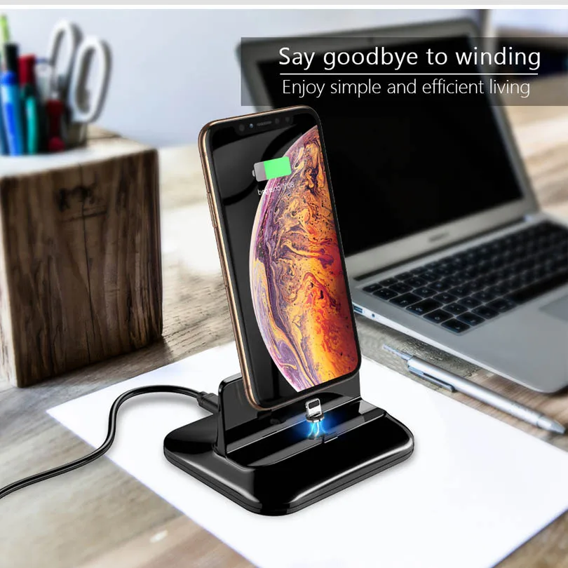 Магнитный Держатель зарядного устройства для док-станции Iphone X XR XS Max 7 8 Plus samsung xiaomi Подставка для зарядки док-станция для Apple huawei type-c