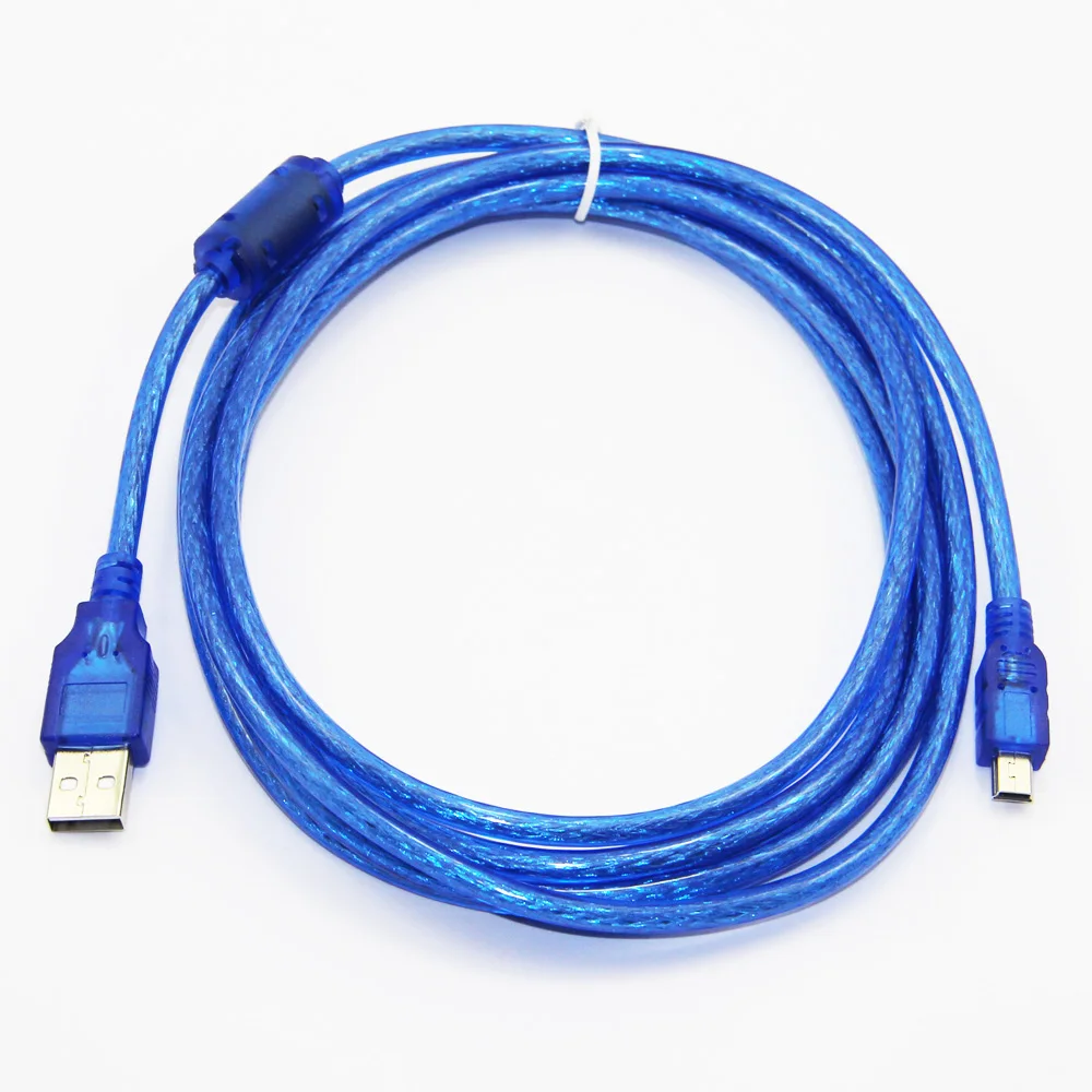 Lballist Мини 5Pin USB кабель USB 2,0 Тип A штекер к Мини 5 P папа фольга+ Плетеный экранированный 1,5 м 1,8 м 3 м 5 м 10 м