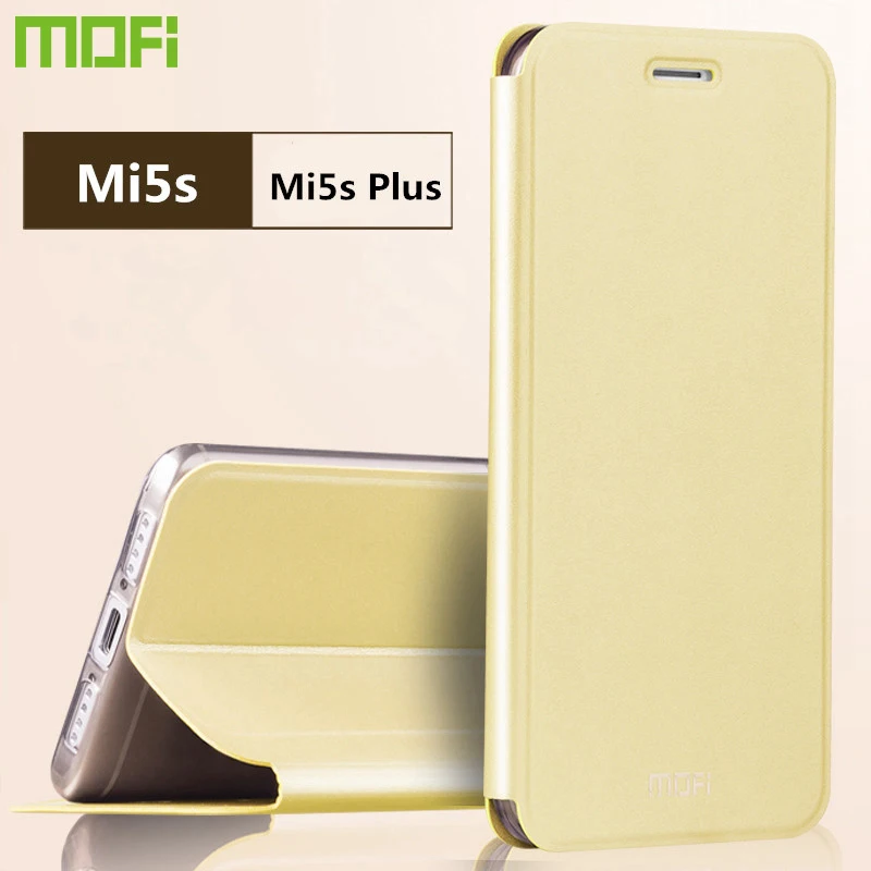 Для Xiao mi 5/mi 5S Plus чехол MOFi из искусственной кожи mi 5 TPU ударопрочный защитный чехол с магнитной откидной подставкой роскошный блестящий чехол