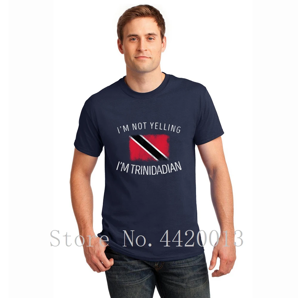 Индивидуальные 100% хлопок Круглый вырез i m не кричать trinidian trinidad and tobago pride дизайн