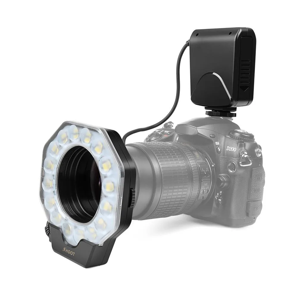 OMESHIN макро светодиодный кольцевой светильник Вспышка Speedlite с переходное кольцо для Nikon D5100 D3100 серии для Canon 5D Mark II 7D 10D#2 C0604