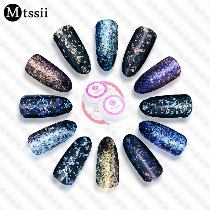 Блестки для ногтей Mtssii нестандартные хлопья хамелеоновый пигмент украшение