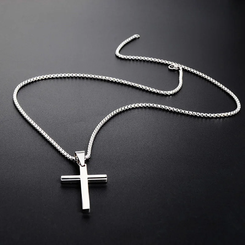 Цепочка с подвеской в виде Креста Иисуса для мужчин и женщин украшение из