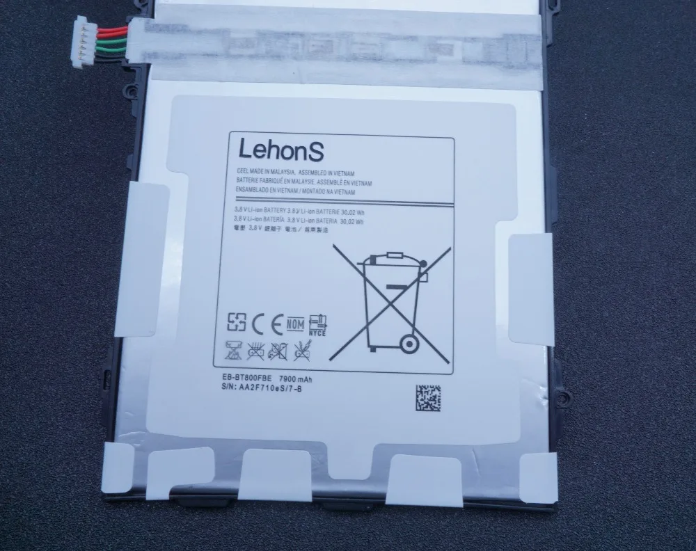 LehonS 1x7900 мАч запасная батарея для планшета Samsung Galaxy Tab S 10 5 T800 SM-T800 T801 T805 EB-BT800FBE с