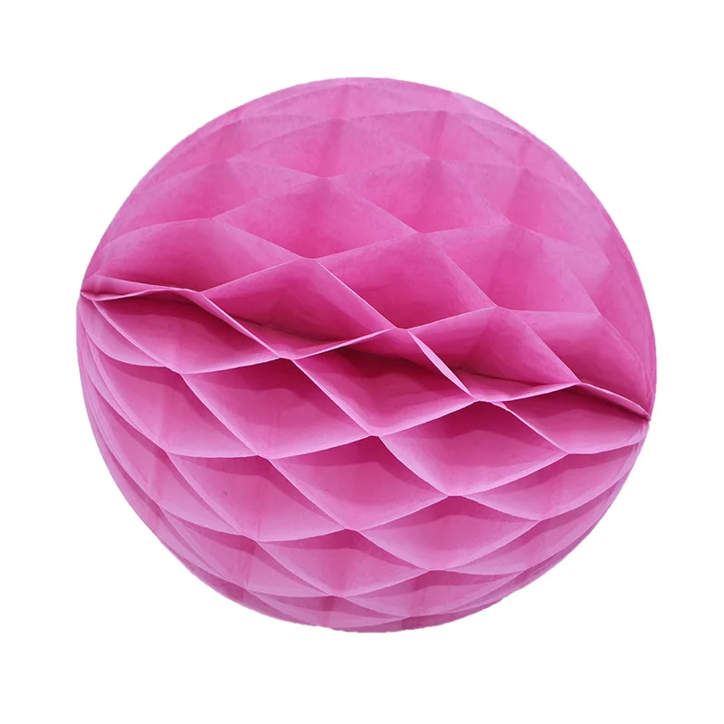 Pink 10 шт 2 ''-12'' мяч с бумажными сотами поделки бумажный фонарь Дети День рождения Свадьба украшения Рождественские вечерние принадлежности детский душ Pom - Цвет: Pink