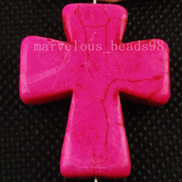 Free Shipping Beautiful jewelry 30x36mm Howlite Cross Pendant Art Wholesale WB221 | Pendants