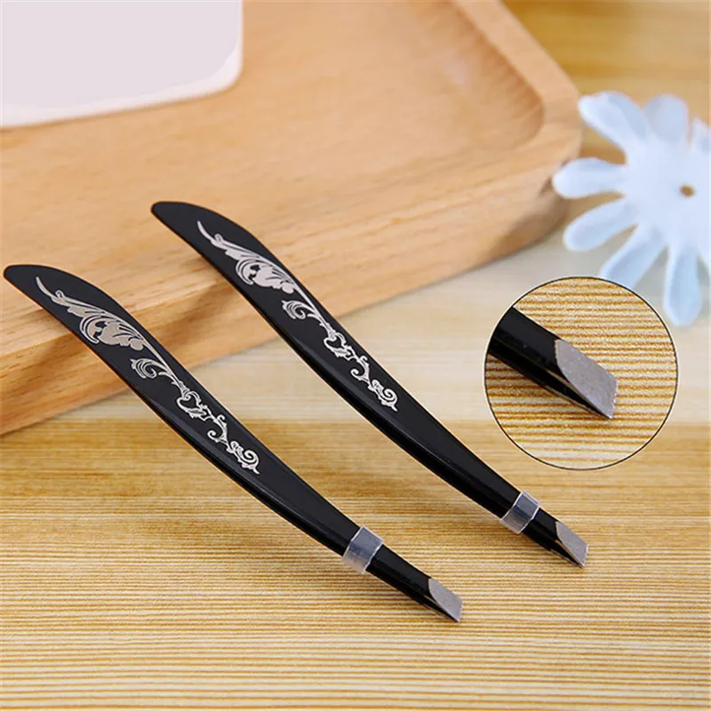 1 шт. черный пинцет для бровей из нержавеющей стали удаления волос на лице триммер