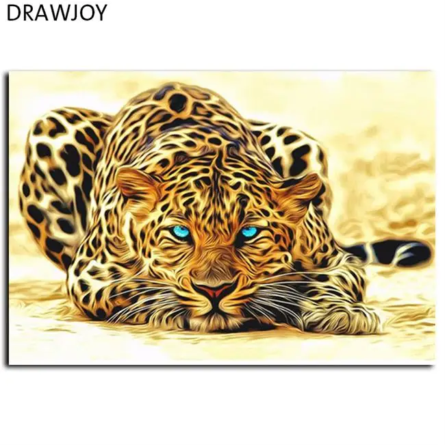 as picture DRAWJOY Drop Shipping Framed Pictures DIY Oil Painting By Numbers Home Decor On Canvas Wall Art For Living Room 40*50cm - Цвет: as picture