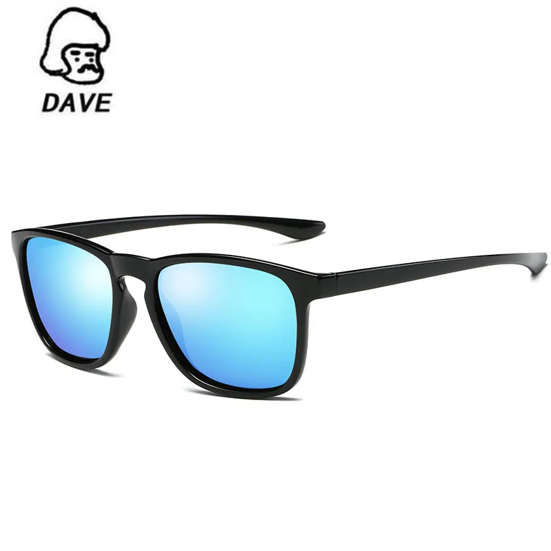 

DAVE Brand Polarized Sunglasses Men Retro Square Coating Sun Glasses Female Male Driving Mirror Sunglasses Goggles Shades UV400