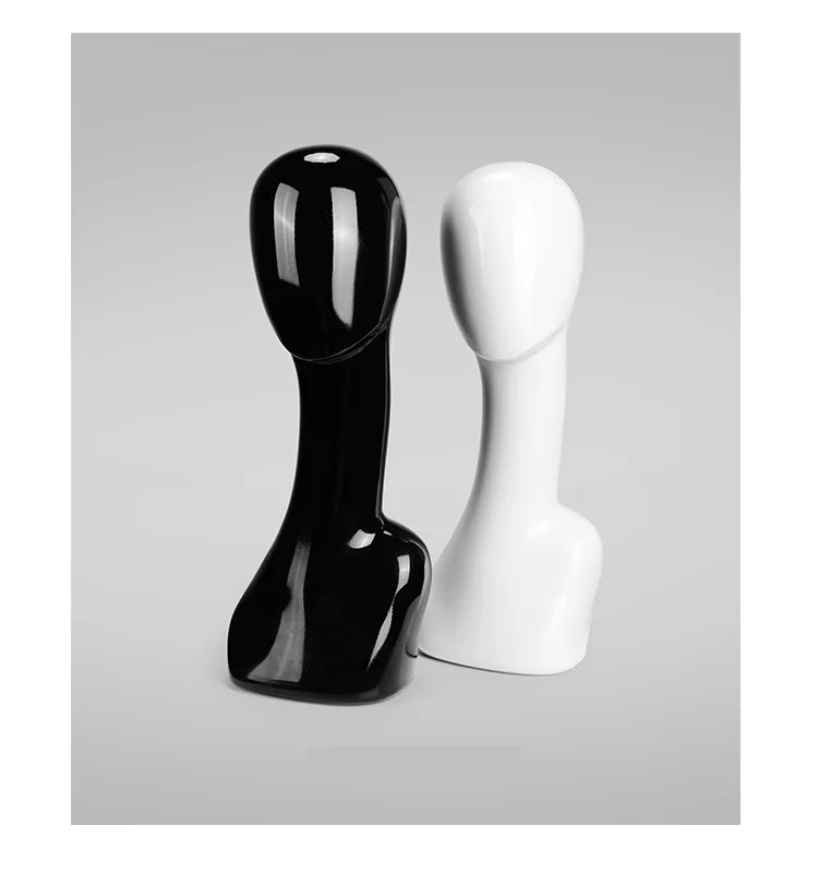 Черно белая женская абстрактная Глянцевая голова манекена для дисплея