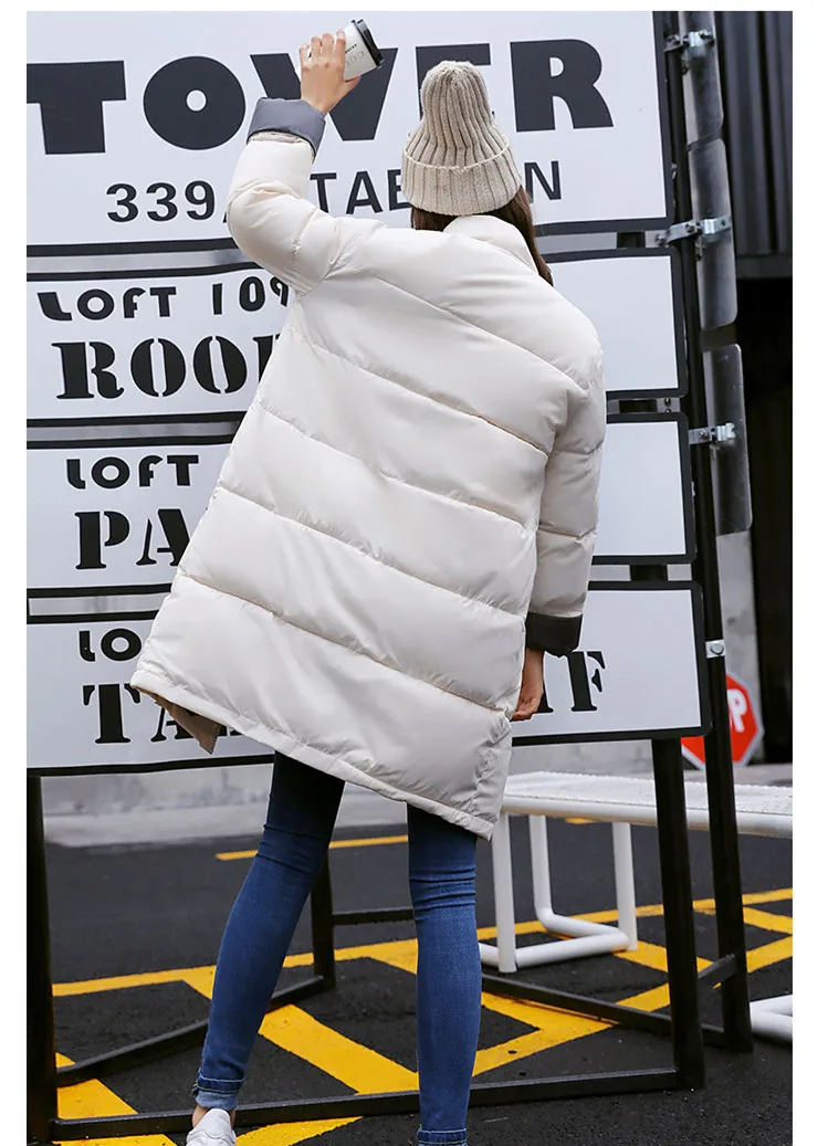 

Tcyeek 2020 Hot Sale Winter Jacket Women Cotton Pink Parkas Female Overcoat Middle Long Warm Outerwear Jaqueta Feminina Inverno