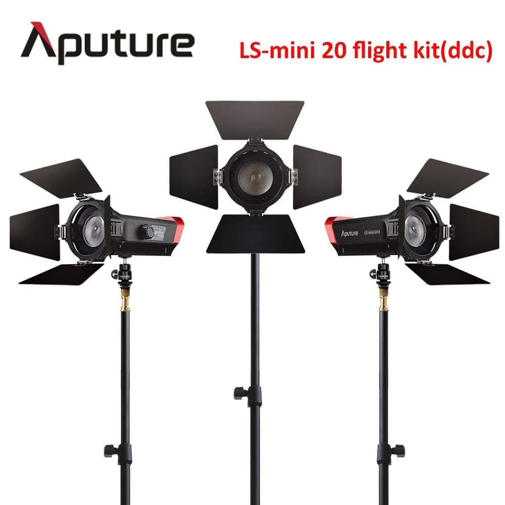 Aputure CRI 97 + LS Mini20 flight kit ddc fresnel cob led light Фотография film с подставкой|film lights|photography lightled