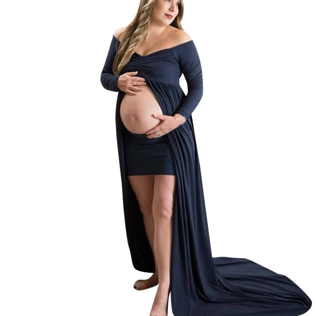 Mommy & Me Pregnants сексуальный реквизит для фотосессии с открытыми плечами платье