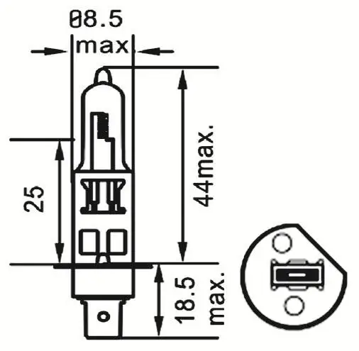 Eliteson 2 шт./лот 12 V 55 W фар автомобиля Лампа 6000 K H1 Галогенные желтый H1 лампы кварцевые Стекло авто свет супер белый