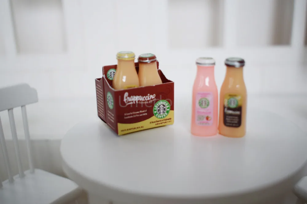 1/6 милые мини 4 бутылки Frappuccino кофейные напитки кукольный домик миниатюрная еда для пуллипа Blyth кукла