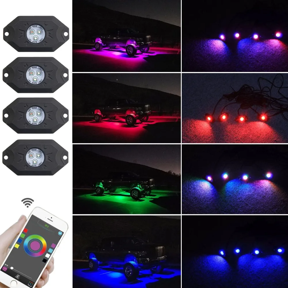 8 шт. 3 дюйма 9 Вт разноцветный RGB светодиодный светильник с Bluetooth-контроллером