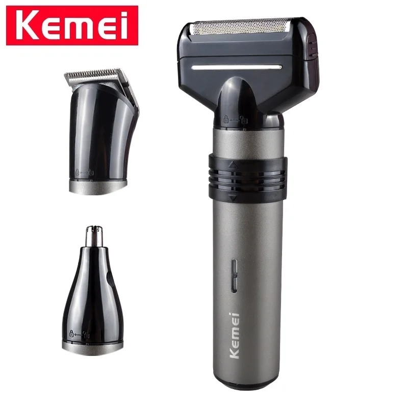 Kemei KM-1210 Electric Shaver 3 In 1 Multifunctional Reciprocating Razor Barber Nose Trimmer Device Men Face Shaving Machine | Бытовая