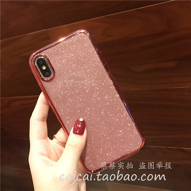 Bling Glitter Case for iphone XS MAX XR X 10 7 8 Plus 6s 6 XSmax Diamond Soft TPU Shell Drop proof Finger Ring Holder Cover | Мобильные
