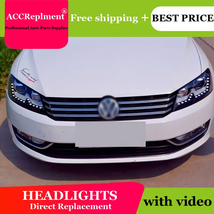 Авто PRO 2011- для vw passat B7 фары Биксеноновые линзы passat B7 фары для автомобиля Стайлинг U светодиодный DRL H7 ксеноновый парковочный