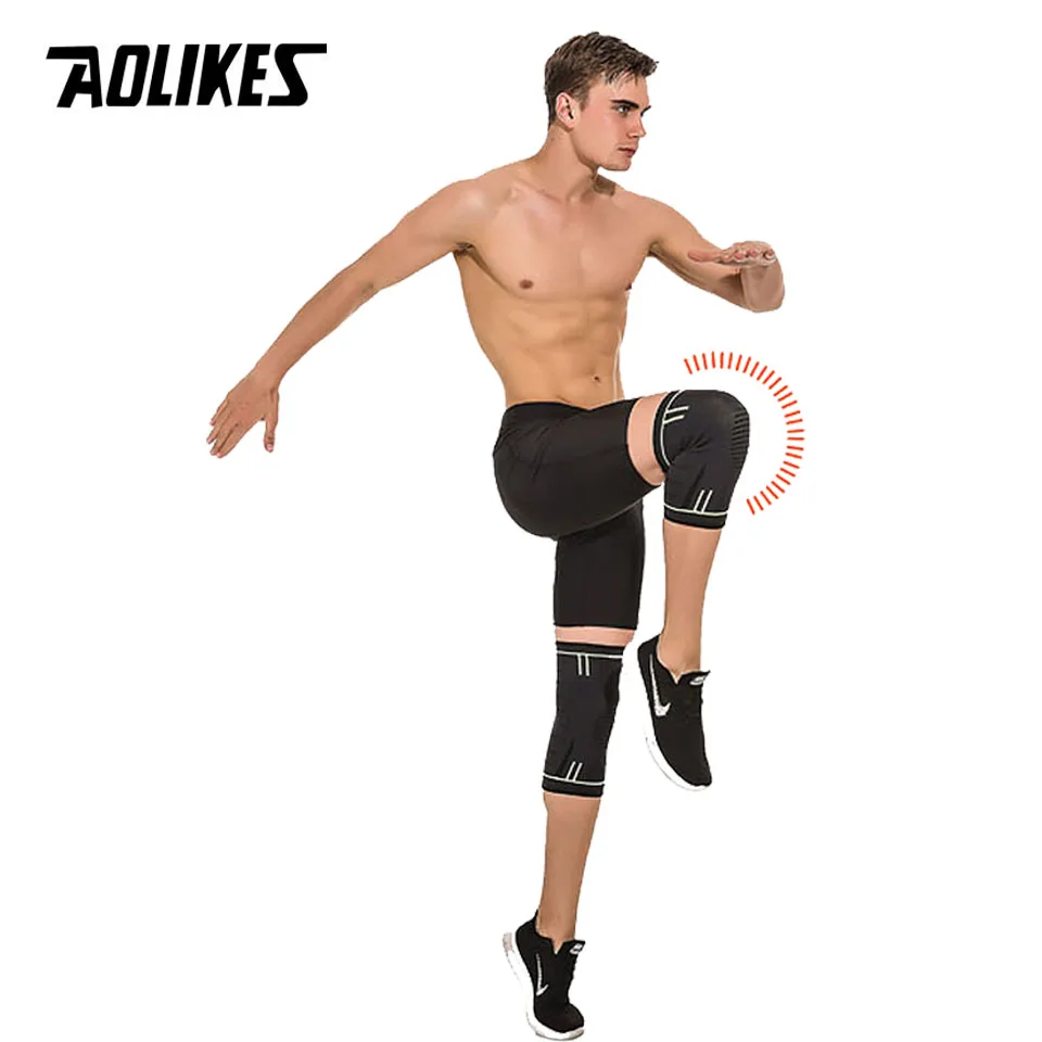 AOLIKES 1 шт. компрессионные наколенники, наколенники для бега, велоспорта, наколенники для спорта и восстановления травм при артрите