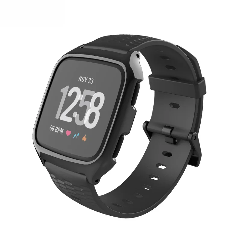 Mijobs Мягкие силиконовые сменные спортивные часы-браслет ремешок для Fitbit Versa Замена Smartwatch Браслет