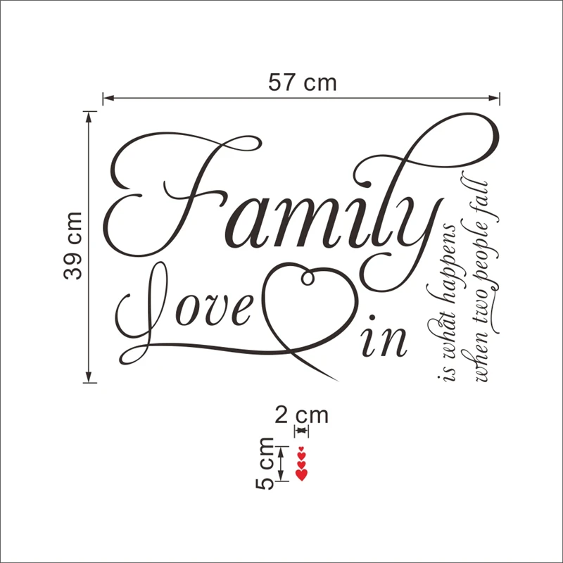

family is what happens when two people fall in love quotes wall stickers for living room home decor removable decals vinyl art