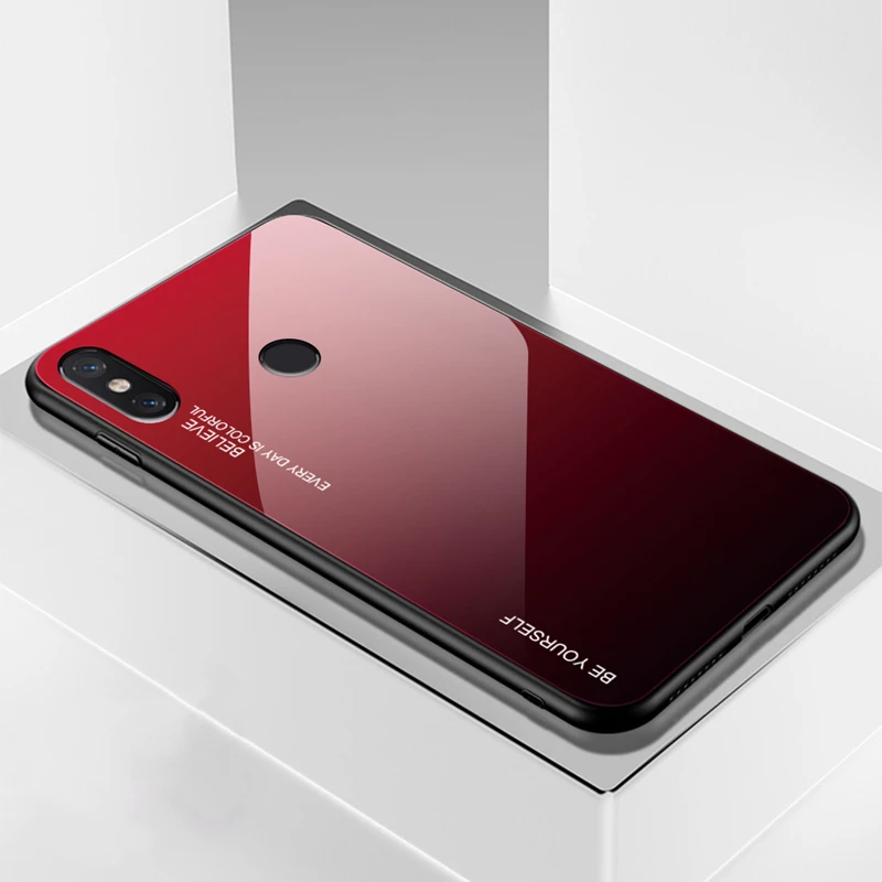 Градиентный чехол из закаленного стекла для Xiao mi Red mi Note 7 5 6 8 Pro mi 8 mi 9 A2 Lite 6X mi 9 SE 9t Pro 8 8A, защитный чехол - Цвет: 05